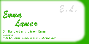 emma lamer business card